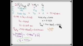 The rate constant for the first order decomposition of N2O5g to NO2g and O2g is 7 48 10 3 s 1 at a [upl. by Lyudmila419]