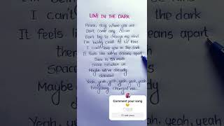 Love in the dark ❤️lyricssia adele songlyrics youtubeshorts handwriting lyrics love music [upl. by Annekahs]