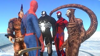 SPIDERMAN VS SPIDERMAN ENEMIES  VENOM SCORPION CARNAGE RHINO VS SPIDERMAN [upl. by Lodmilla]