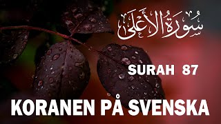 Uppläst Koran på arabiska amp svenska kapitel 87 alAlla Den Högste koranenpåsvenska ahmadKalbouneh [upl. by Aehsal803]