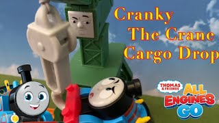 Cranky The Crane Cargo Drop Set unboxing And Review [upl. by Lunna338]