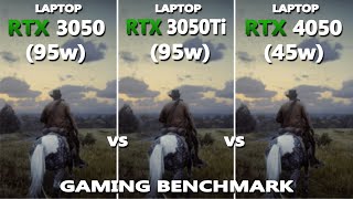 RTX 3050 95w vs 3050Ti 95w vs 4050 45w Gaming Benchmark Test  Which one is Better [upl. by Annahsor]