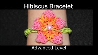 Rainbow Loom® Hibiscus Bracelet [upl. by Arutnev]