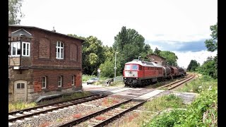 Die letzten Reichsbahnschranken der Strecke Aschersleben Dessau am 29062020 [upl. by Alaet]