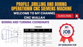 Profile turning and Drilling programming in CNC SIEMENS Machine SINUMERIK 828D CNC machining [upl. by Enailuj]