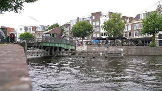 Haarlem Netherlands The end of ship traffic on the canal and the closure of the swing bridge S [upl. by Dulciana187]