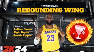 NEW RARE REBOUNDING WING BUILD IN NBA 2K24 SUPER RARE OVERPOWERED DEMIGOD BUILD IN NBA 2K24 [upl. by Obediah107]