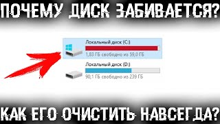 Почему заполняется диск С Как очистить диск и прекратить постоянное заполнение [upl. by Morrison]