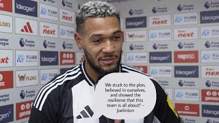 We Stuck to the Plan Joelinton Reacts to Newcastles 31 Win vs Nottingham Forest PostMatch [upl. by Craven]