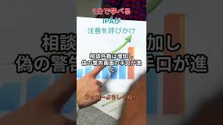 【1分で学べる】サポート詐欺の手口に変化 IPAが注意喚起 サポート詐欺 偽警告画面 情報セキュリティ AI副業 副業在宅 [upl. by Jaclyn]