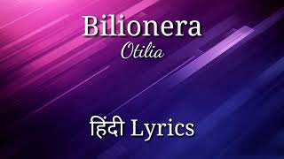 Bilionera song by Otilia  Bilionera song in Hindi Lyrics [upl. by Noyk472]