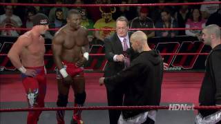 Charlie Haas and Shelton Benjamin vs The Briscoes  ROH 9th Anniversary Show [upl. by Uyerta]