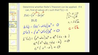 Rolles Theorem [upl. by Stier]