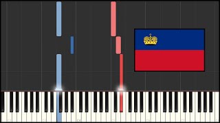 Liechtenstein National Anthem  Oben Am Jungen Rhein Piano Tutorial [upl. by Arihday]