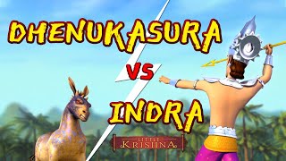 Little Krishna HD  Dhenukasura vs Indra [upl. by Yesdnik]