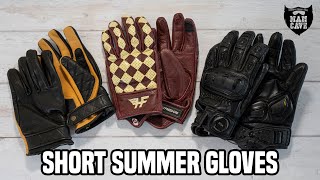 Three of the best short Leather motorcycle gloves for summer [upl. by Kimberlyn446]