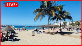 🔴LIVE BEAUTIFUL TROPICAL day in Tenerife COSTA ADEJE Puerto Colon Fanabe Beach Walk 😍 [upl. by Kryska]