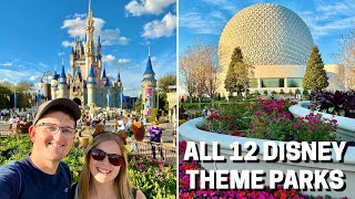 Were Visiting ALL 12 Disney Theme Parks Across The WORLD In 2024 [upl. by Lavina759]