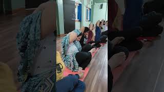 Gaumukh Aasana Practice In Yoga Center [upl. by Waters328]