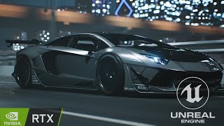 LB ☆ WORKS Aventador  Unreal Engine cinematic with Raytracing [upl. by Galina545]