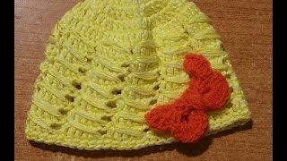 Cappellino neonato alluncinetto  crochet baby hat  tutorial passo a passo [upl. by Ary79]