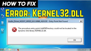 English How to Fixed dynamic link library Kernel32dll Error in Windows 710 [upl. by Rawley]