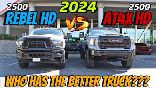 2024 GMC Sierra 2500 AT4X VS RAM 2500 Rebel HD If Money Wasn’t A Factor Who Wins [upl. by Paza103]