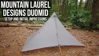 Mountain Laurel Designs Duomid Silnylon  Setup and Initial Impressions [upl. by Rehoptsirhc]