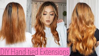 DIY Handtied Extensions Amazing Beauty Hair [upl. by Rockie]