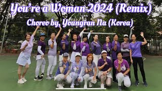 You’re a Woman 2024 Remix Line Dance Choreo by Youngran Na Korea kenangaladiea [upl. by Ahtekahs]