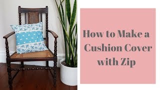 How to Make a Cushion Cover with Zip [upl. by Inajar]