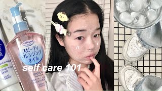 SELFCARE VLOG🧼🛁 Korean glass skin new nails relaxing after exams etc [upl. by Garate]