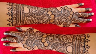 Latest Rakhi special mehndi designs for back side  mehandi ka design full hand  mehndi design 2023 [upl. by Khai]