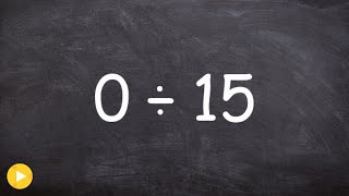 Basic Math  Dividing a zero by a number and dividing a number by zero [upl. by Deibel]