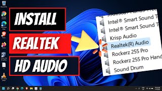 How To Install amp Update Realtek HD Audio Driver on Windows 11 [upl. by Towbin]