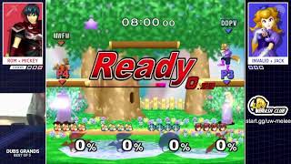 R0MMickey vs InvalidJack UW Melee Doubles Grands [upl. by Irrab]