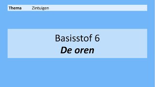 VMBO 4  Zintuigen  Basisstof 6 De oren  8e editie [upl. by Yrtnej837]