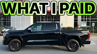 All The Financial Details Of The 2024 Toyota Tundra 1794 TRD Trade [upl. by Nicolea722]