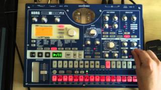 Korg EMX Bassline Tutorial Step Record Function Public Domain Bassline [upl. by Howenstein]