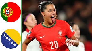 Portugal vs Bosnia  Highlights  Womens Euro Qualifiers 2024 [upl. by Aires]