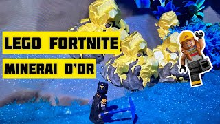 Obtenir du minerai d’or sur Lego Fortnite [upl. by Novahs]