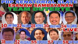 LIVE NOW MANILA BAY UPDATE TEAM DUTERTE PDP SENATORIAL SLATE [upl. by Darcia874]