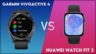 Garmin Vivoactive 4 vs Huawei Watch Fit 3 Comparison [upl. by Matless]