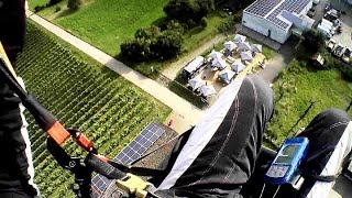 Landung mit dem Gleitschirm in Schriesheim  PARAGLIDER LANDING IN SCHRIESHEIM GERMANY [upl. by Naga175]