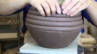 Bridges Pottery  Ceramic Slab and Coil Vessel Demonstration [upl. by Ydissac310]