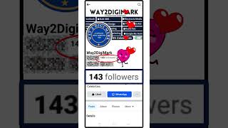 way2digimark 143 followers digitalmarketing socialmediamarketing bulksms whatsappmarketing [upl. by Pomeroy]