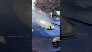 Porsche 987 Boxster headlamp washer in action automobile fun cleaning porsche boxster car [upl. by Ahron]