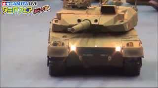 Tamiya 116th scale JGSDF Type 10 tank demonstration [upl. by Kiley]