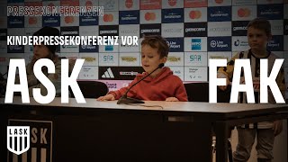 Kinderpressekonferenz vor LASK  FK Austria Wien [upl. by Zipnick352]