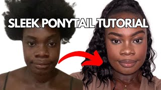 Sleek High Ponytail Tutorial for 4C Natural Hair  Easy Step by Step Guide [upl. by Aseefan]